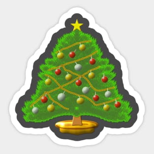 Joyful Christmas Tree in festival Sticker